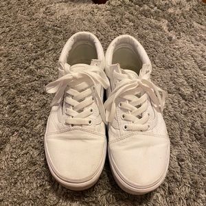 white platform vans